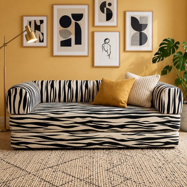 Teddy Compressed Sofa Bed - Zebra