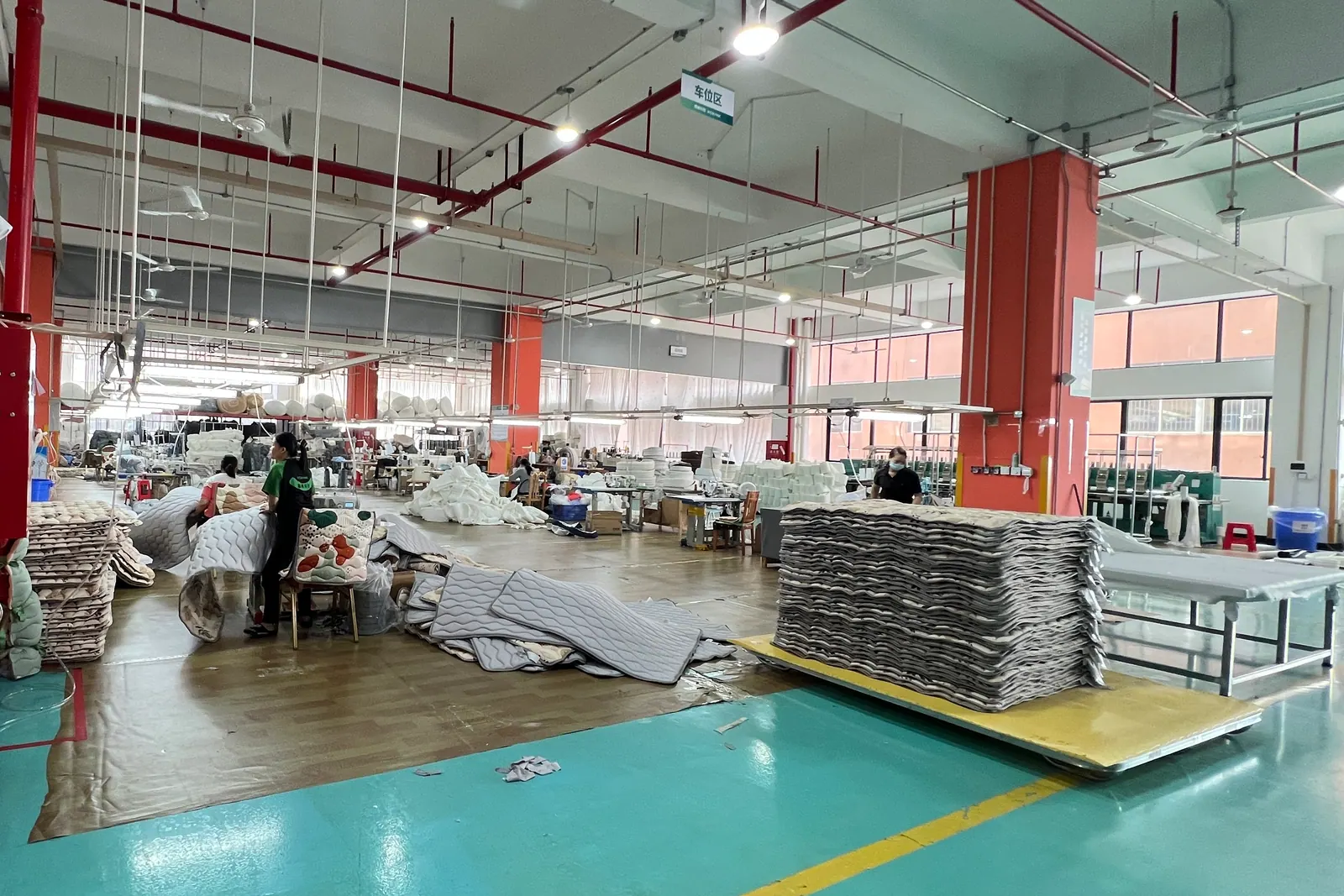 Sewing workshop at PackableSofa factory