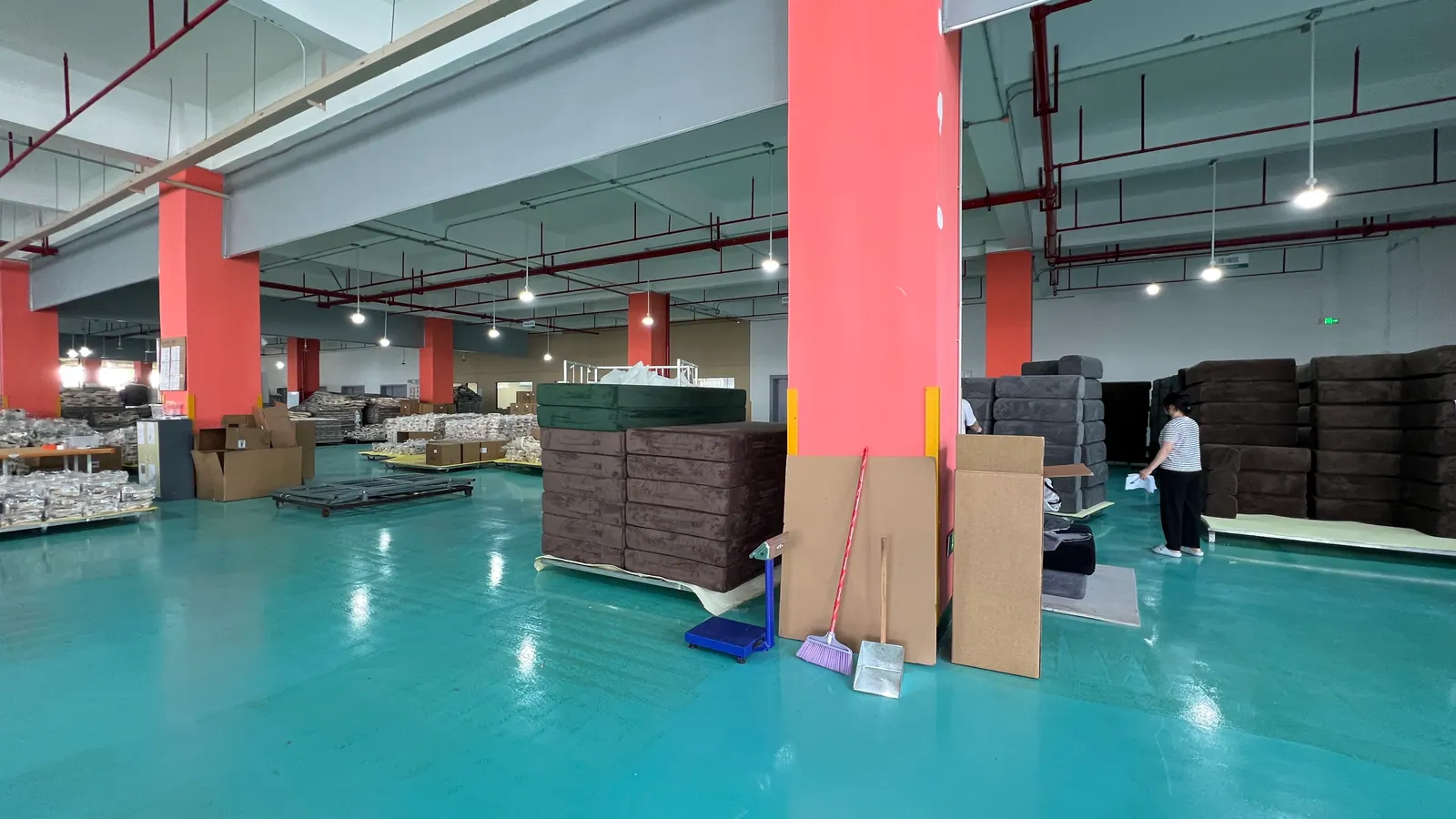 Upholstery and assembly at the factory