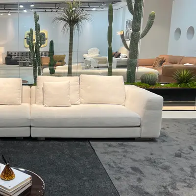 Cloud Linen Cushion Sofa angle 1